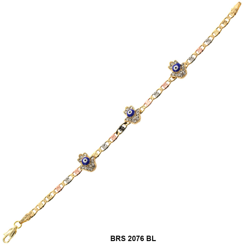 Evil Eye Tri Color Bracelet BRS 2076 BL