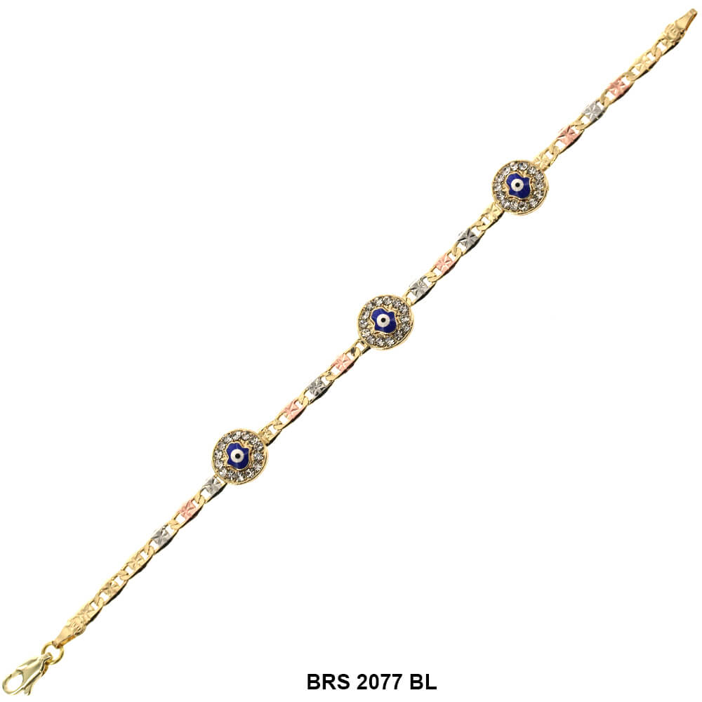 Evil Eye Tri Color Bracelet BRS 2077 BL