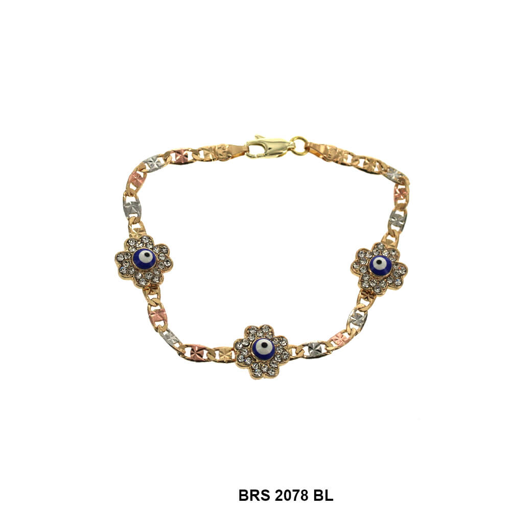 Evil Eye Tri Color Bracelet BRS 2078 BL