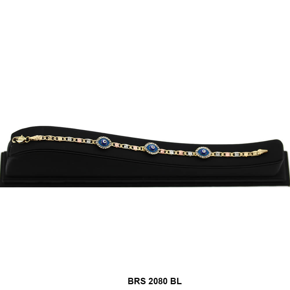 Evil Eye Tri Color Bracelet BRS 2080 BL