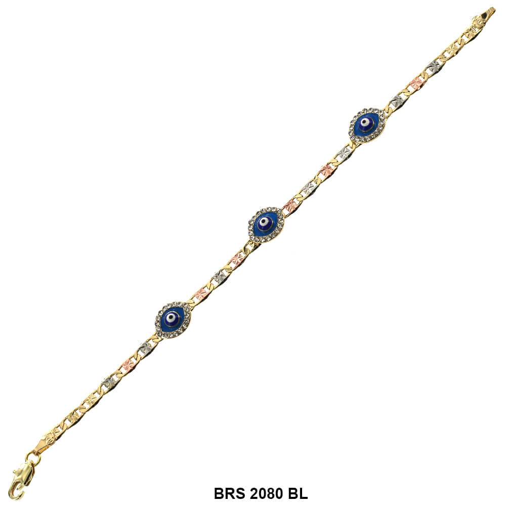 Evil Eye Tri Color Bracelet BRS 2080 BL