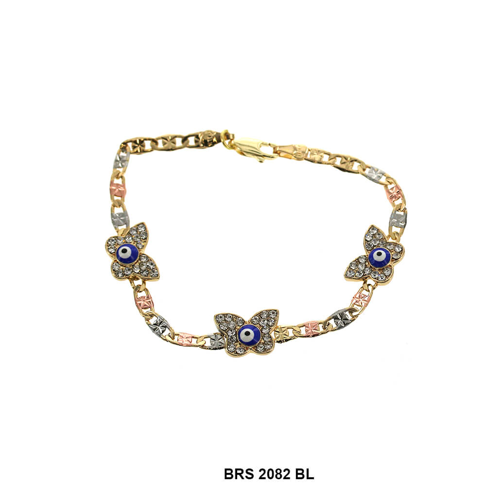 Evil Eye Tri Color Bracelet BRS 2082 BL