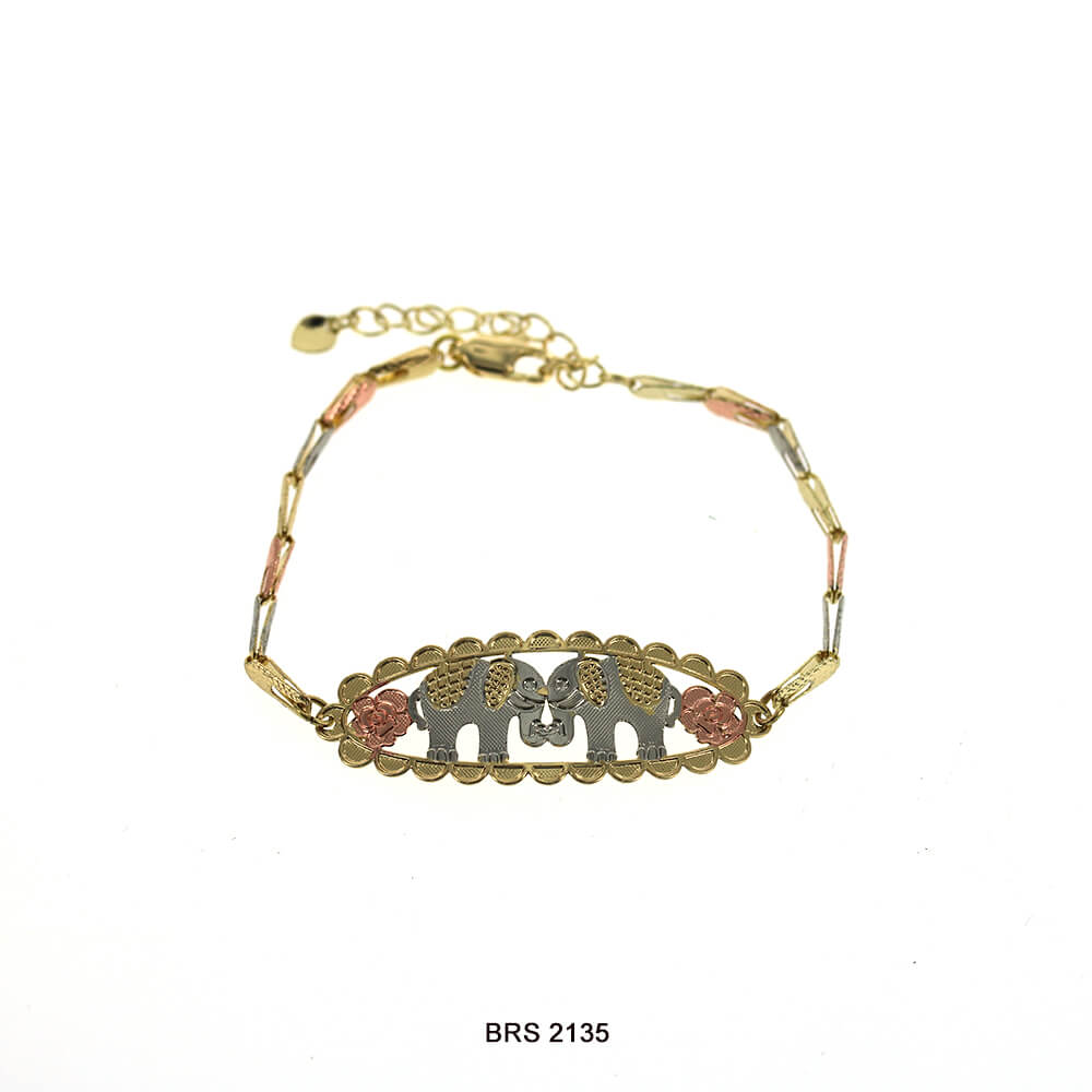 Elephant Three Tone Bracelet BRS 2135