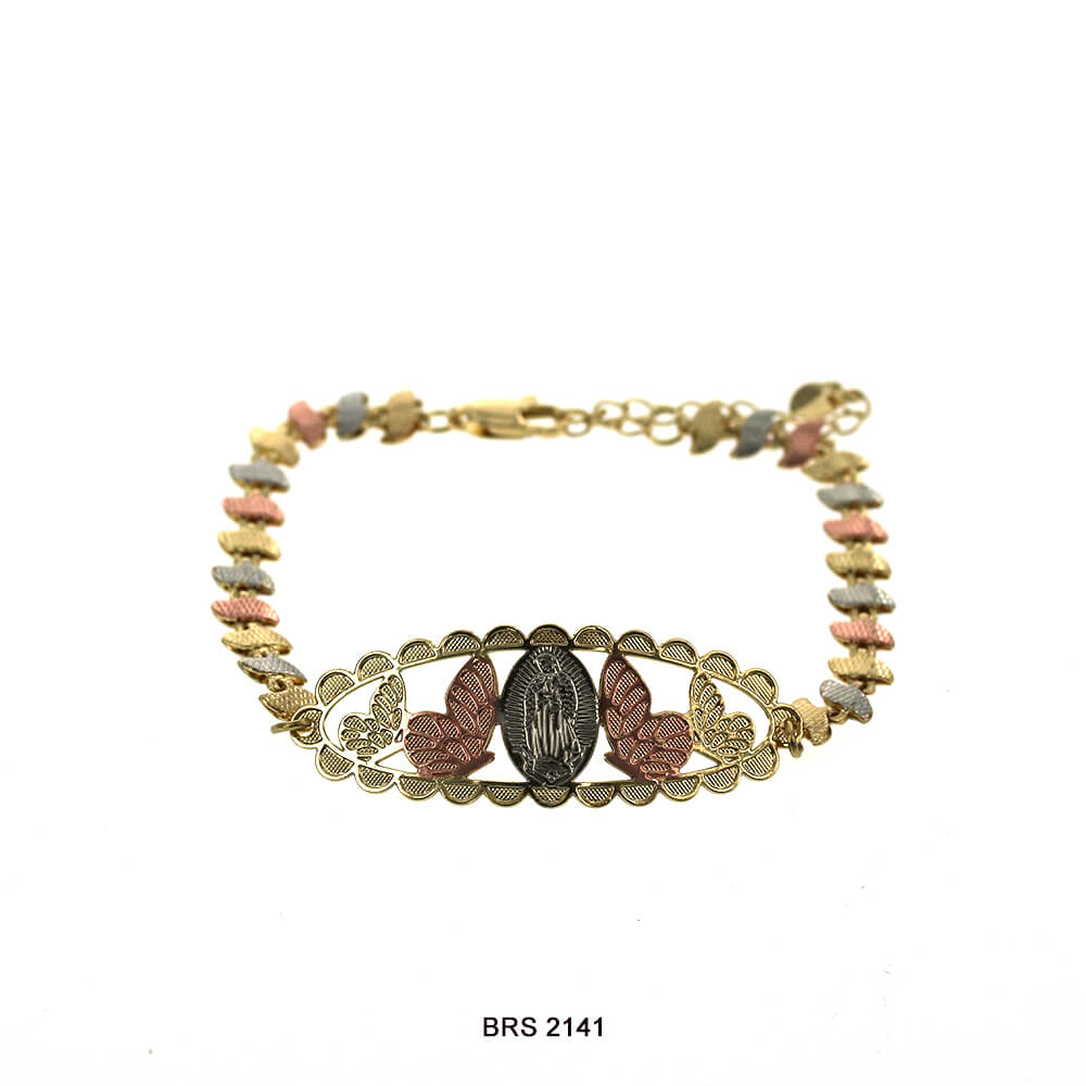 Pulsera Guadalupe Con Mariposa Tricolor BRS 2141