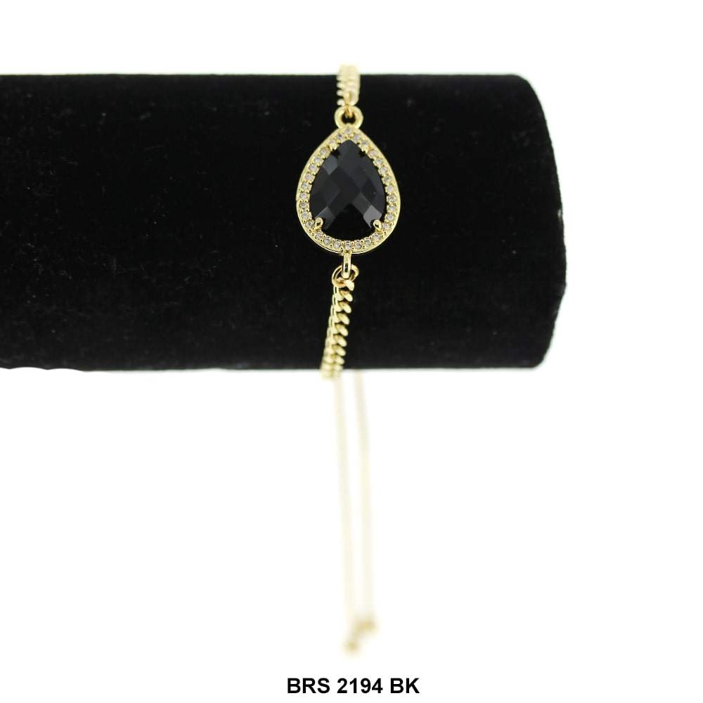 Pulsera Ajustable Lágrima BRS 2194 BK