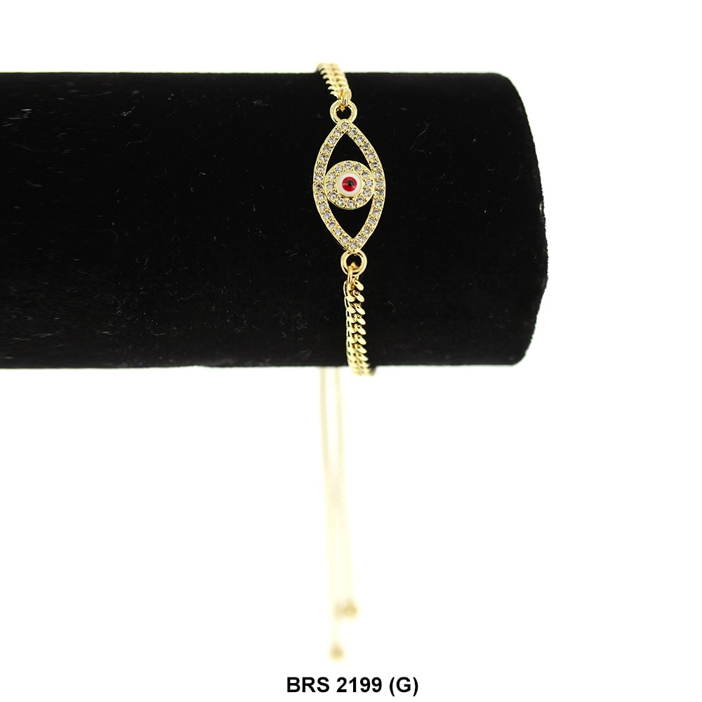 Pulsera Ajustable Mal de Ojo BRS 2199 G