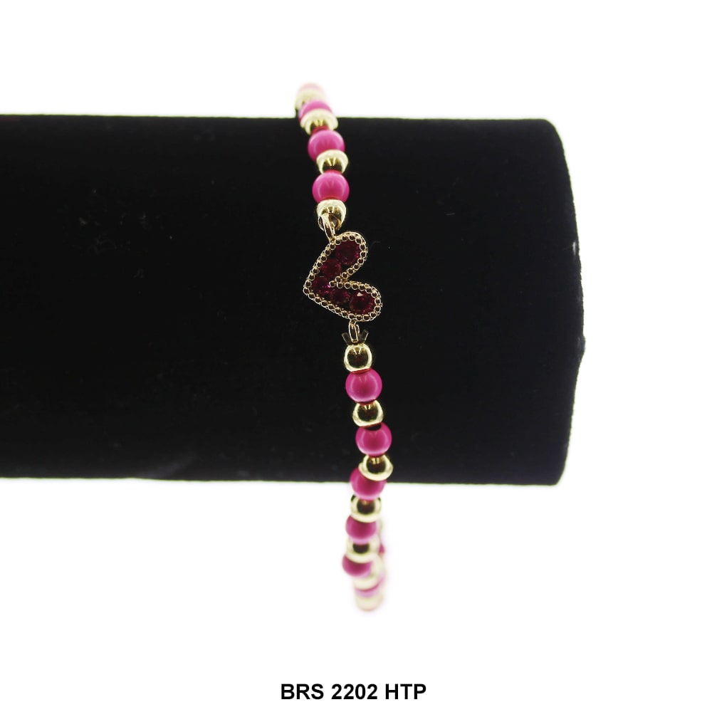 Brazalete con cuentas de corazón BRS 2202 HP