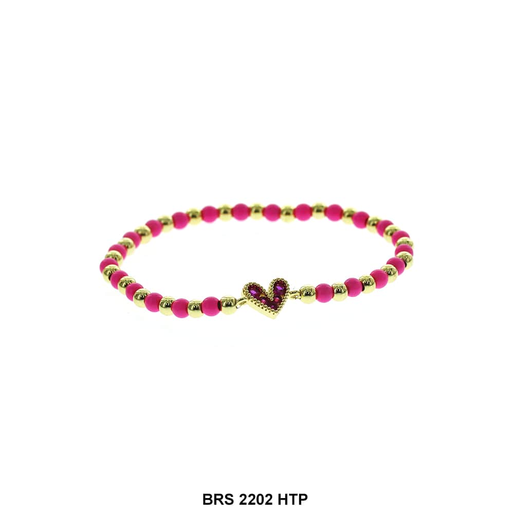 Brazalete con cuentas de corazón BRS 2202 HP