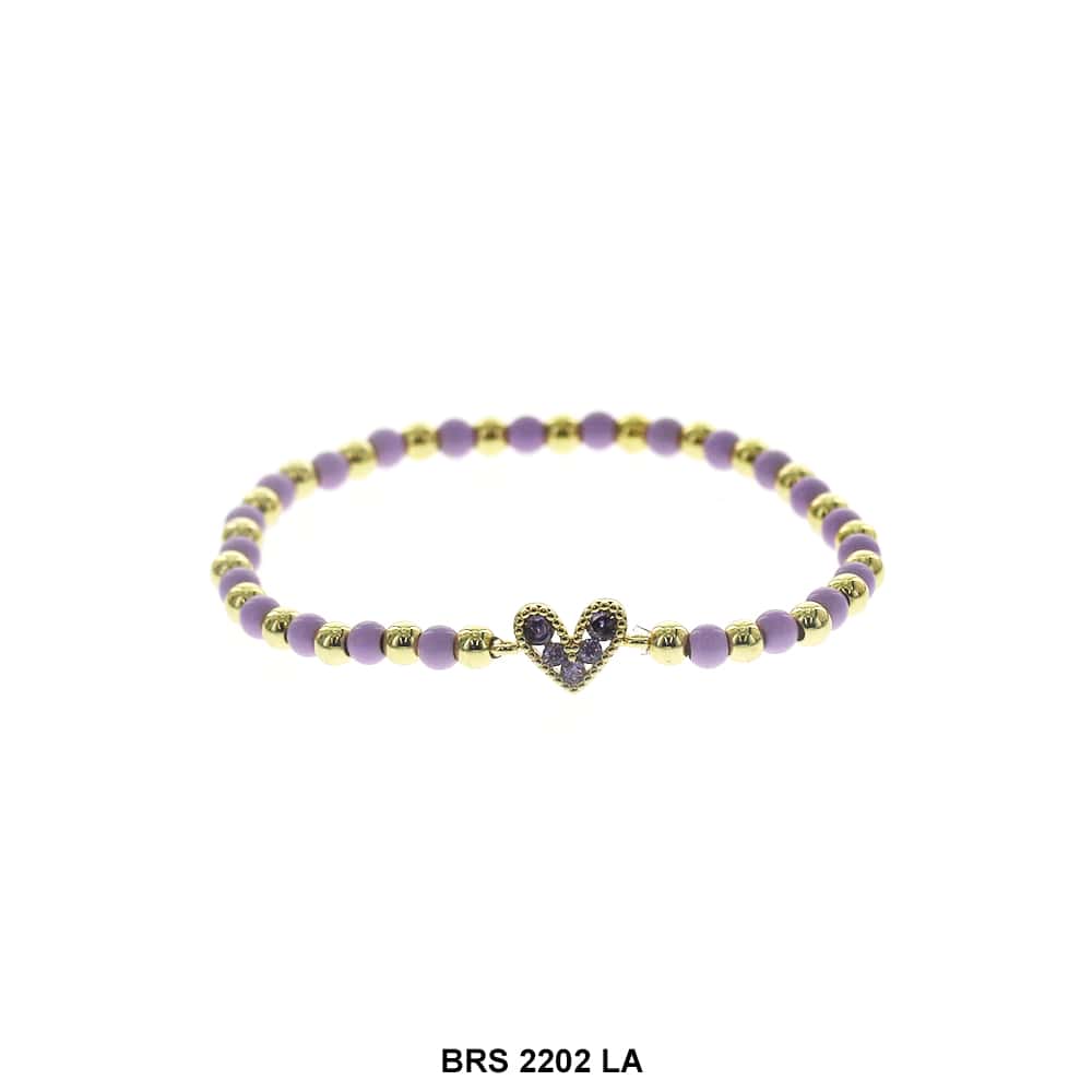 Heart Beaded Bracelet BRS 2202 LA