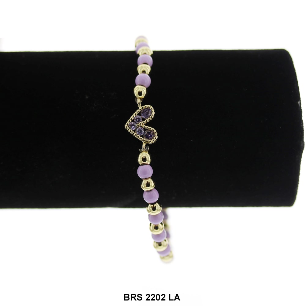 Heart Beaded Bracelet BRS 2202 LA