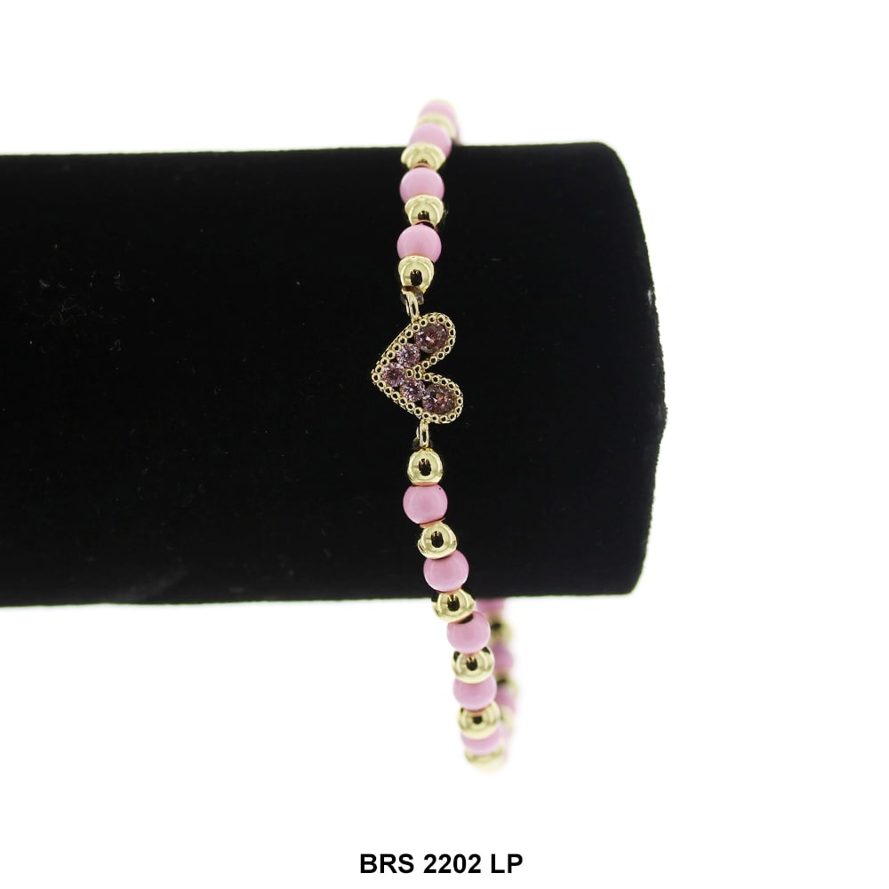 Pulsera con cuentas de corazón BRS 2202 LP