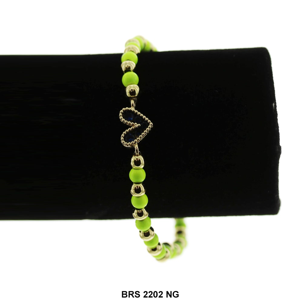 Heart Beaded Bracelet BRS 2202 NG