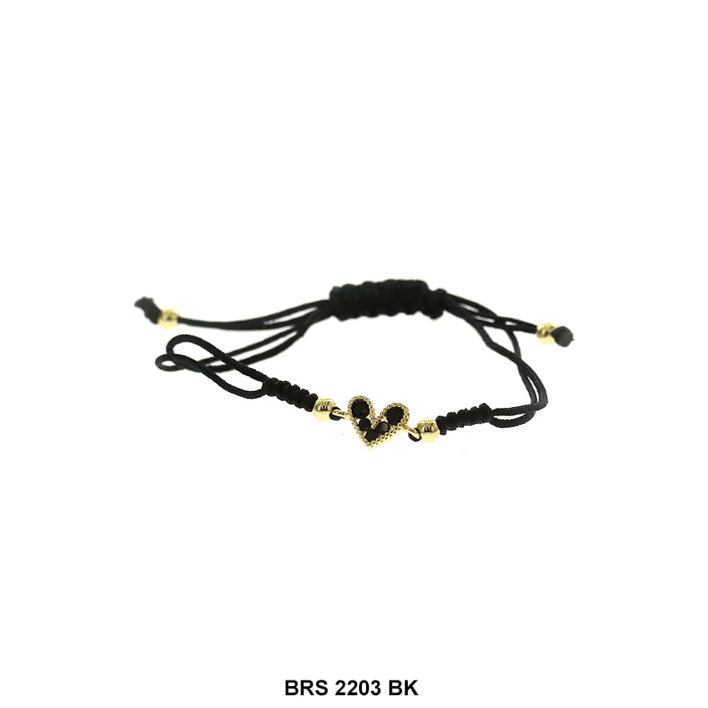 Pulsera Hilo Corazón BRS 2203 BK