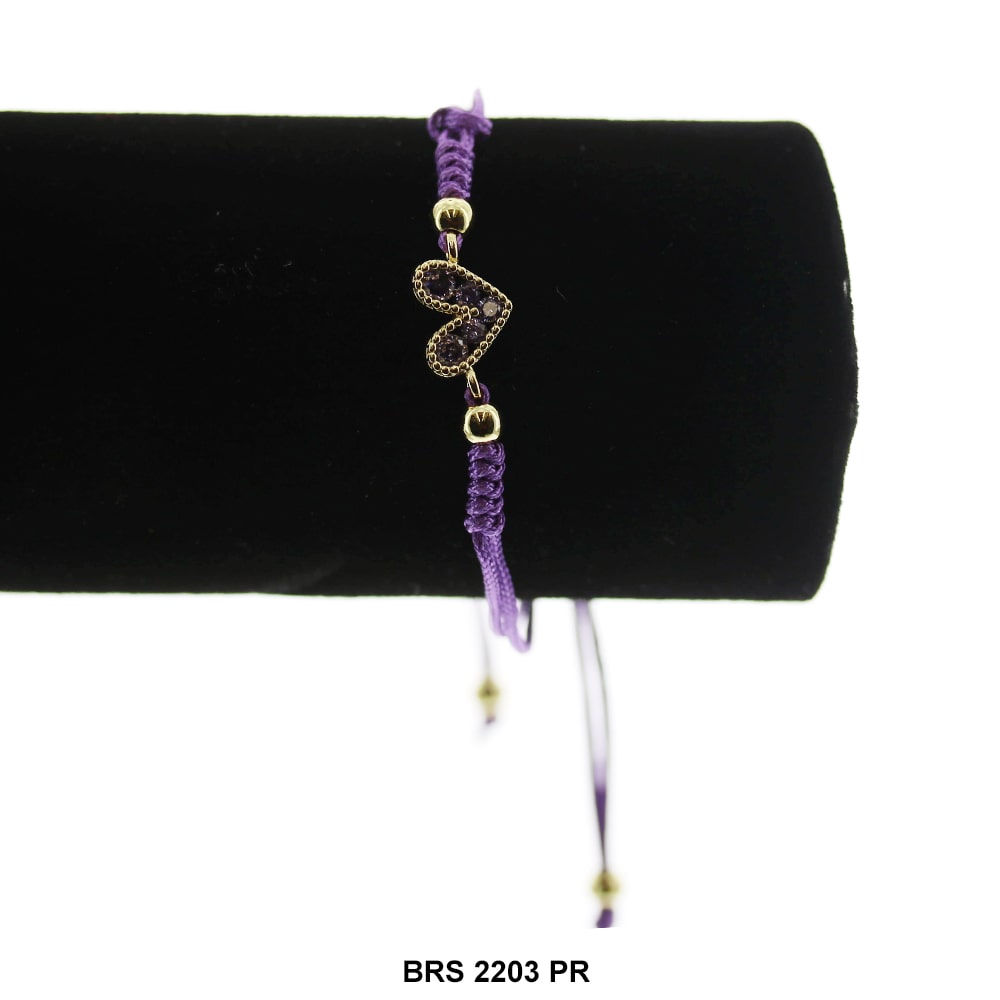 Pulsera Corazón Hilo BRS 2203 PR