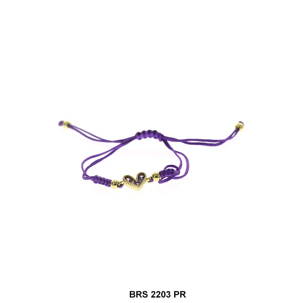 Pulsera Corazón Hilo BRS 2203 PR