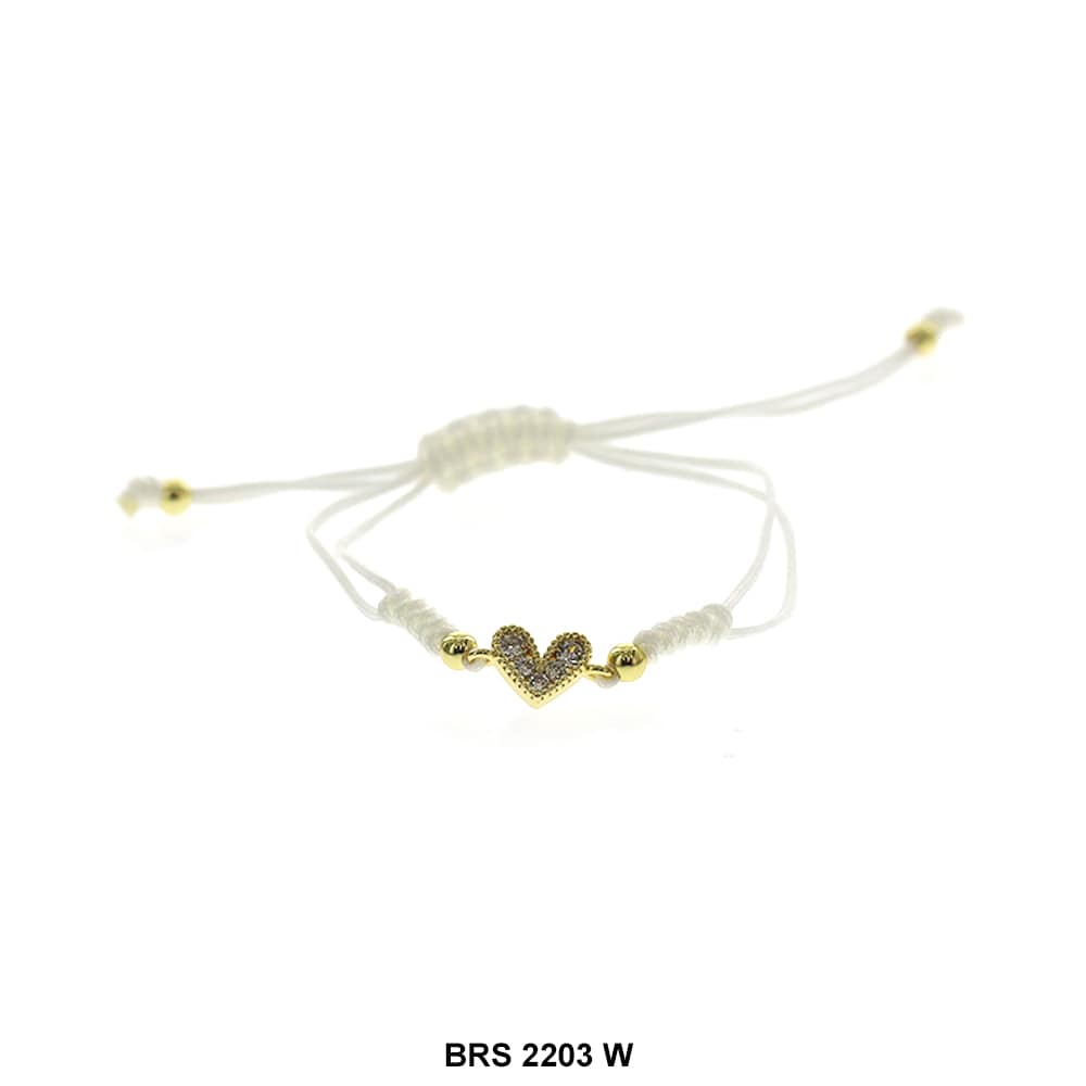 Pulsera Corazón Hilo BRS 2203 W