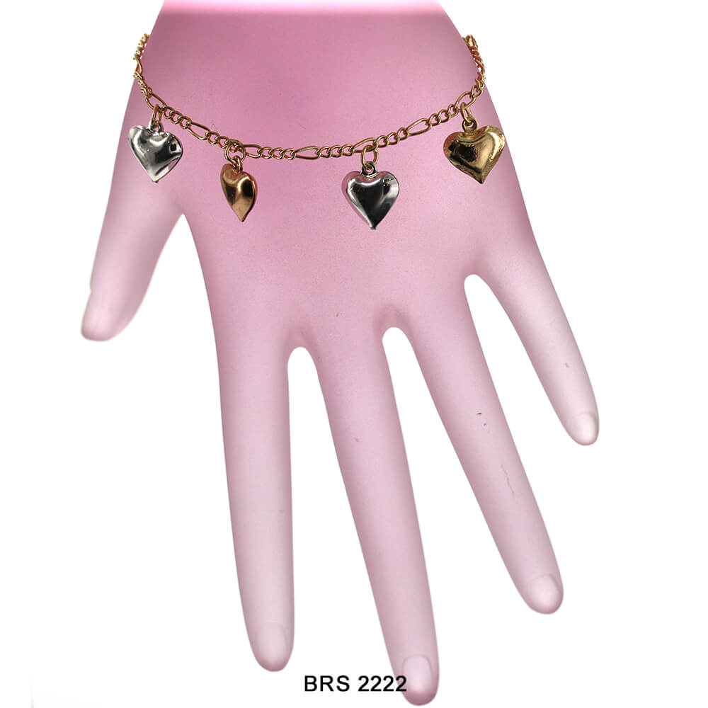 Pulsera Corazones Figaro BRS 2222