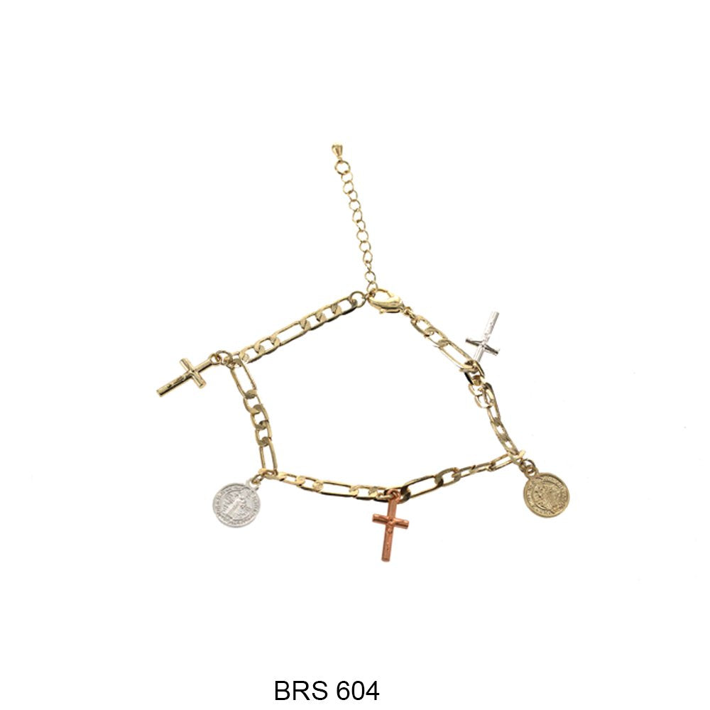 Pulsera San Benito Con Cruz Figaro BRS 604