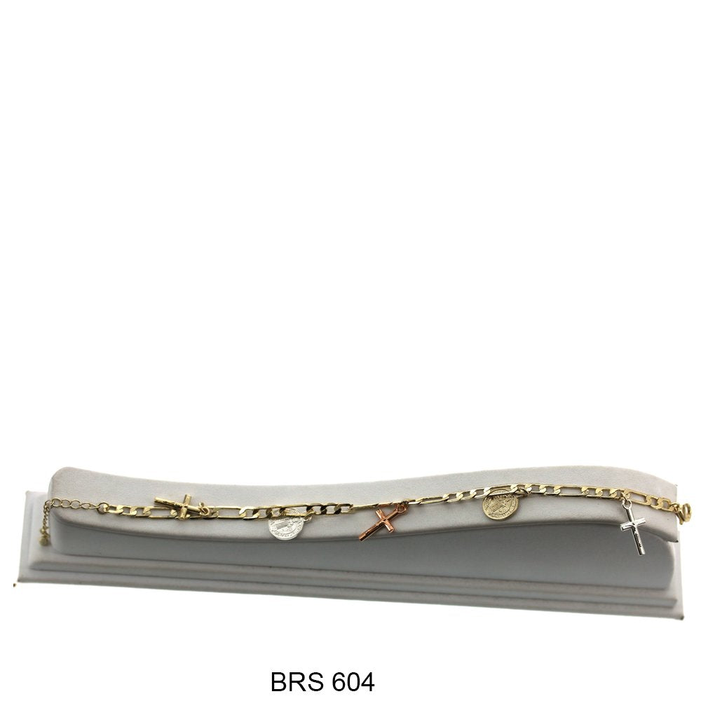 Pulsera San Benito Con Cruz Figaro BRS 604