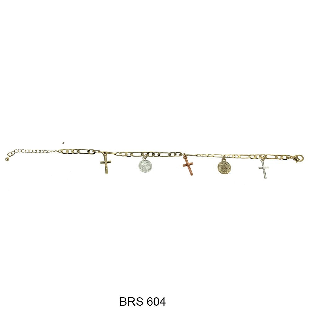 Pulsera San Benito Con Cruz Figaro BRS 604