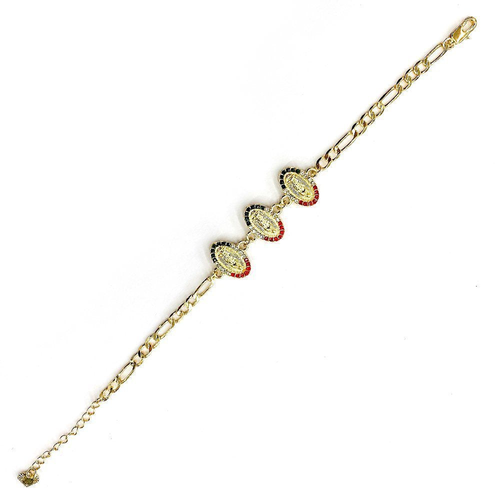 Pulsera Oval Guadalupe Multi Piedras BRS 684