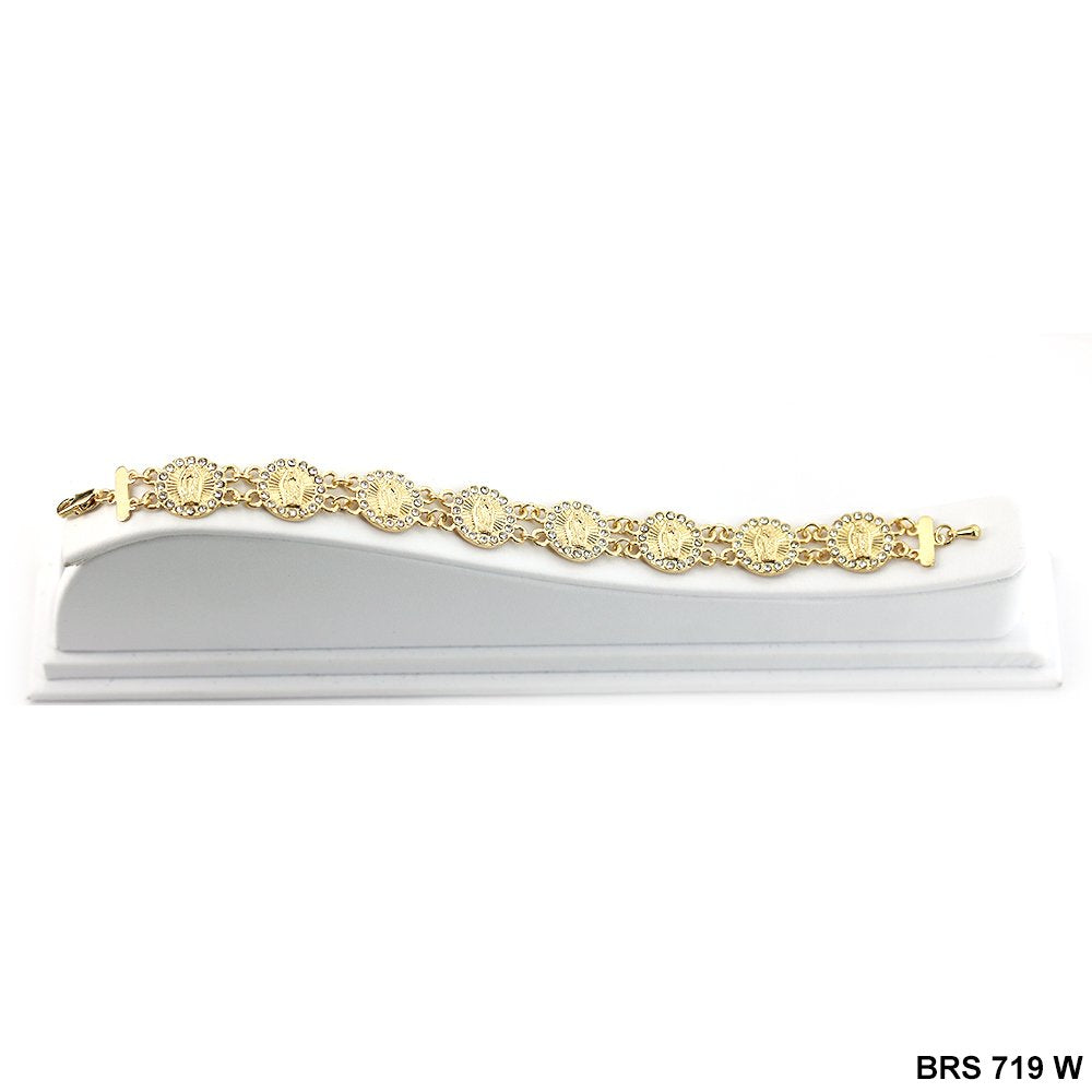 Guadalupe Full Stones Bracelet White BRS 719 W