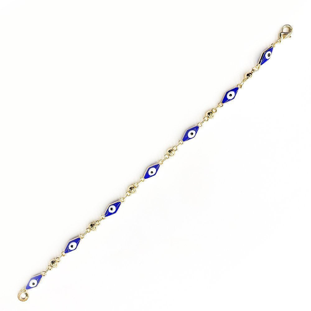 Diamond Rectangle Evil Eye Bracelet BRS 803