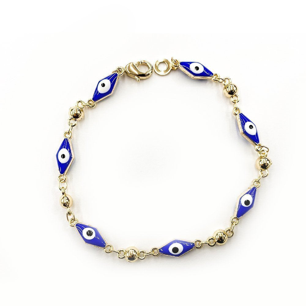 Diamond Rectangle Evil Eye Bracelet BRS 803