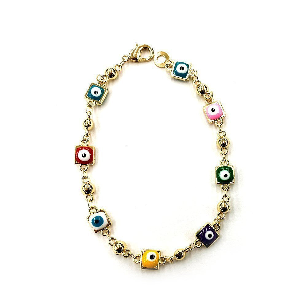 Pulsera Cuadrada Mal de Ojo BRS 809