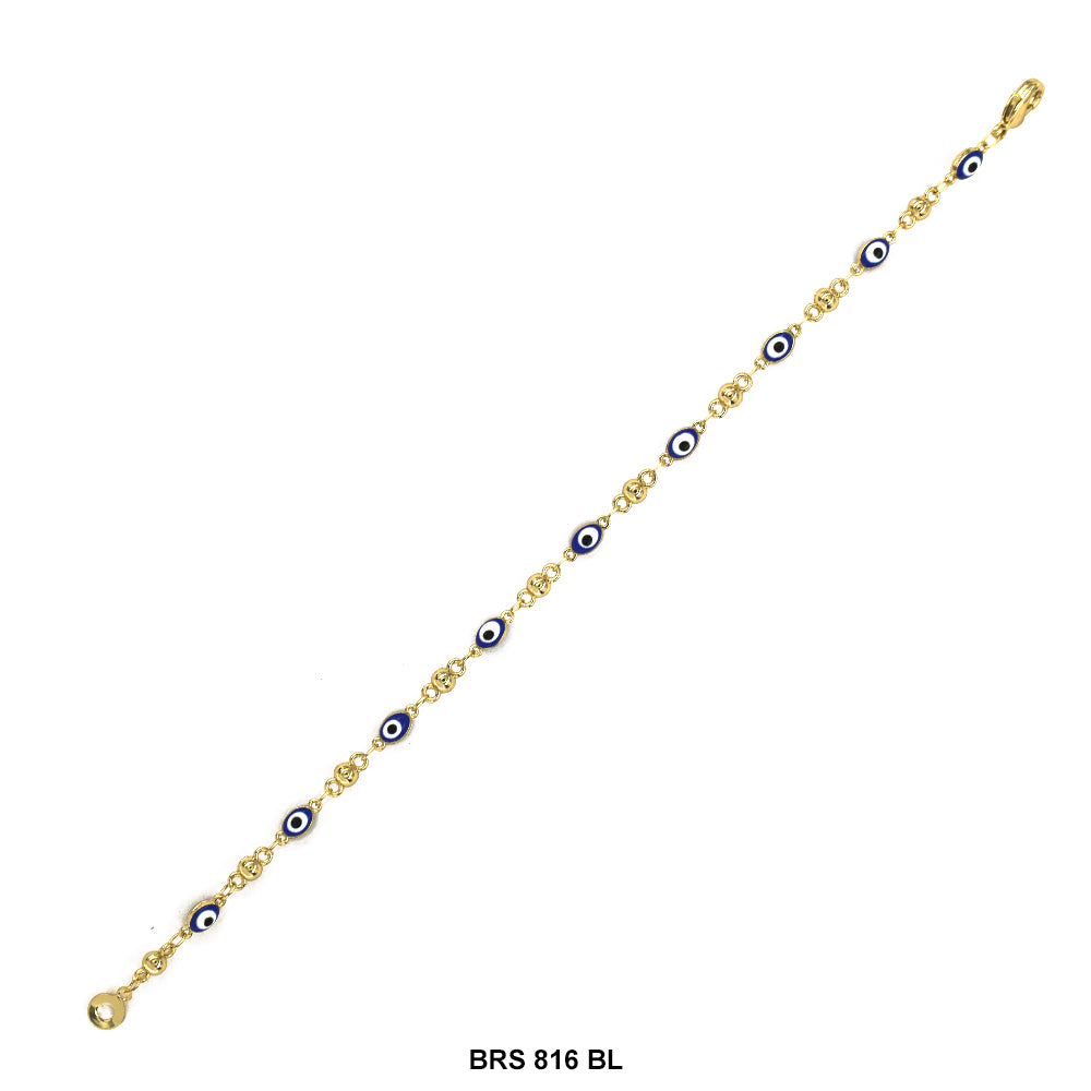 Oval Evil Eye Bracelet BRS 816 BL