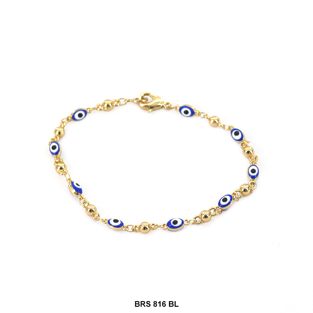 Oval Evil Eye Bracelet BRS 816 BL