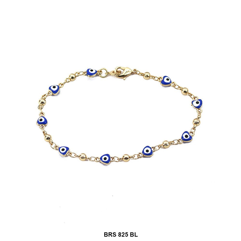 Pulsera Corazones Mal de Ojo BRS 825 BL