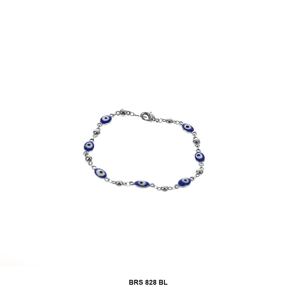 Pulsera Ovalada Mal de Ojo BRS 828 BL S