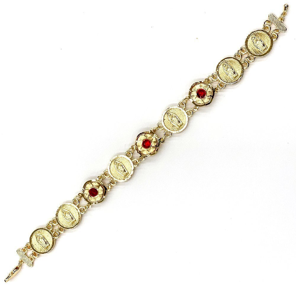 Guadalupe Medallion Bracelet Red BRS 871 R