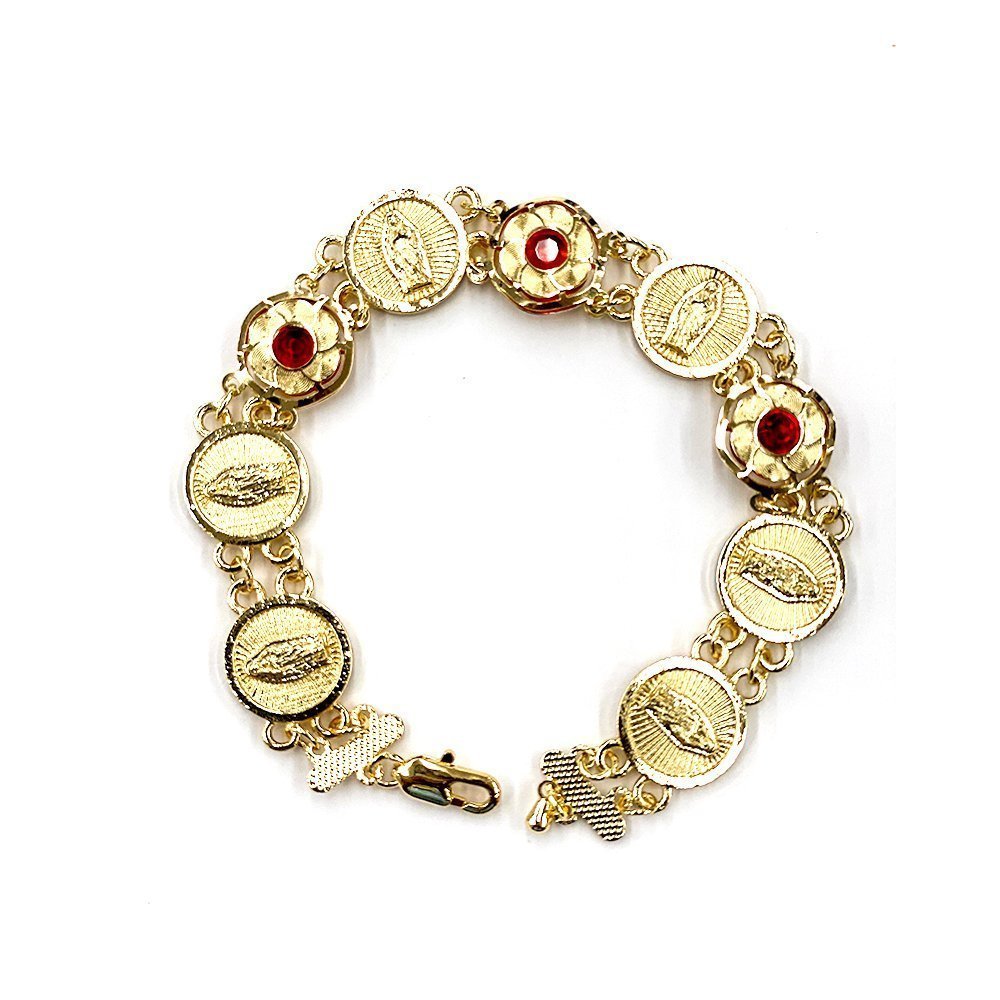 Guadalupe Medallion Bracelet Red BRS 871 R