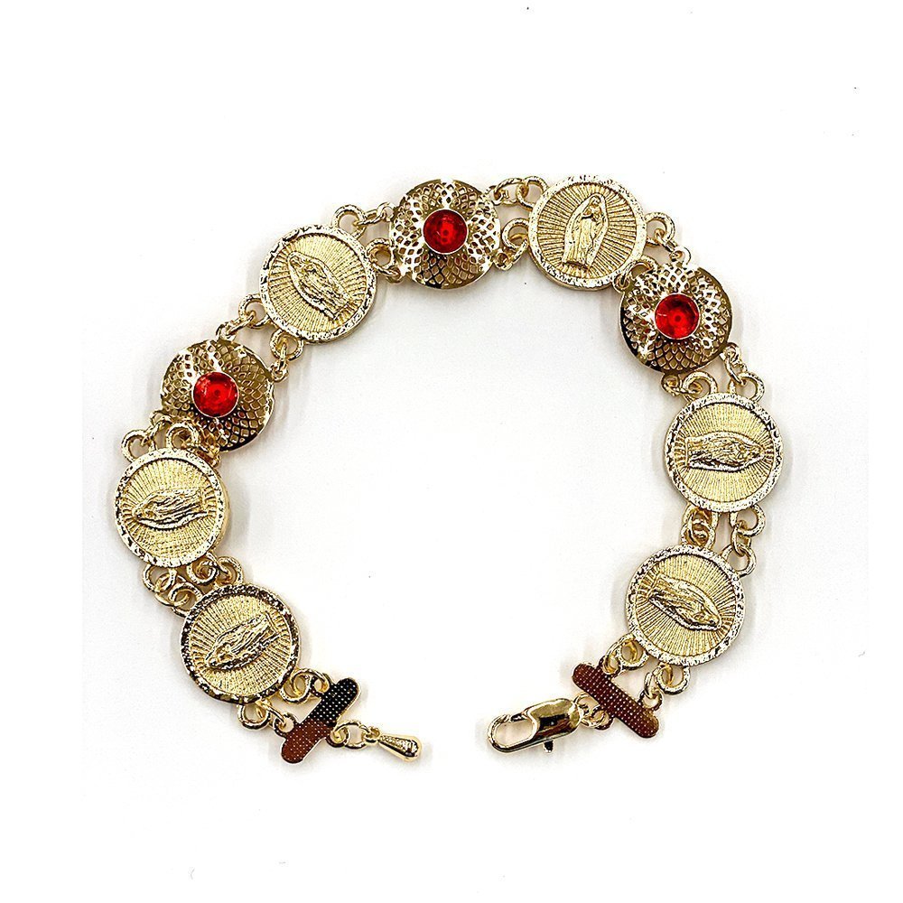 Brazalete Guadalupe Medallón Rojo BRS 873 R