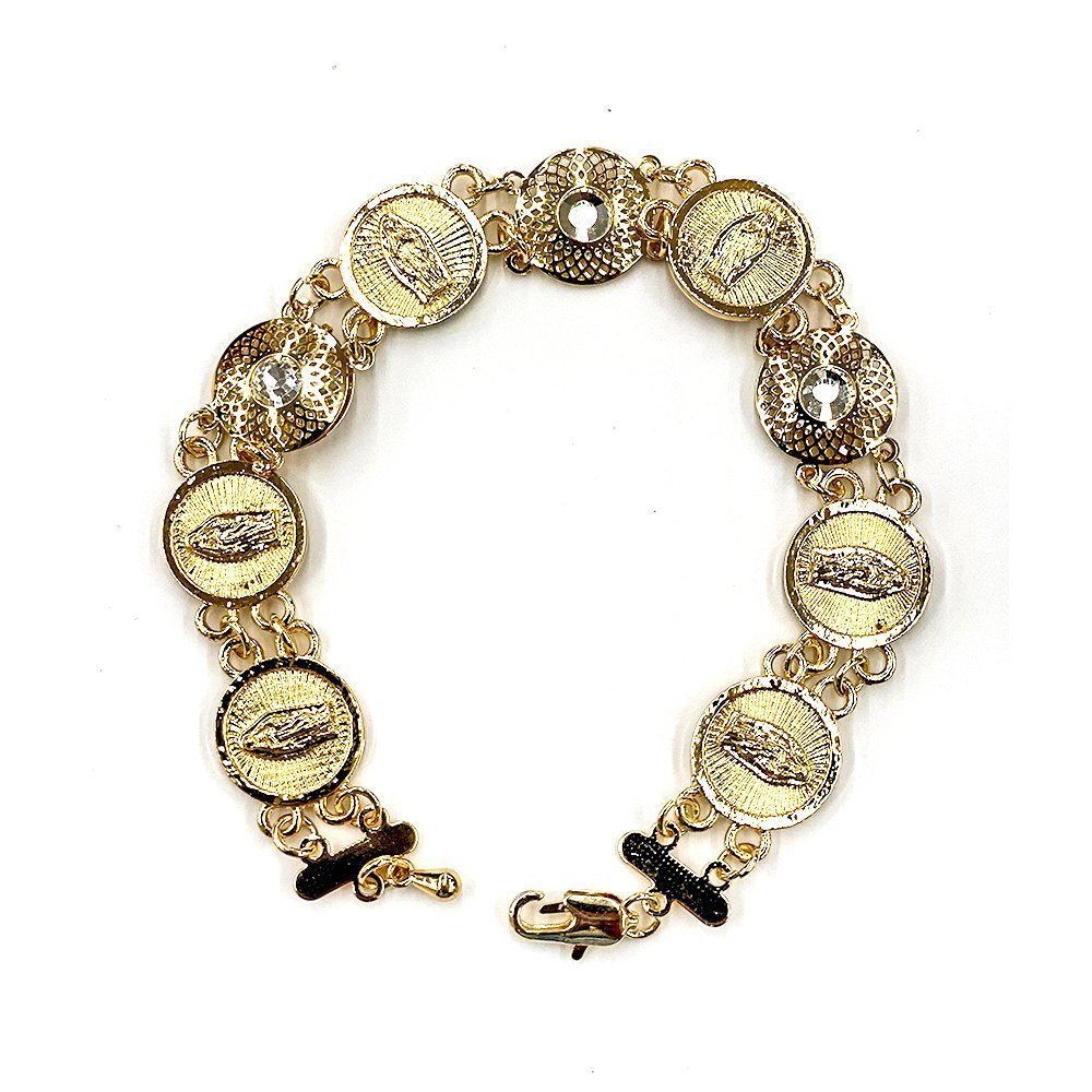 Guadalupe Medallion Bracelet White BRS 873 W