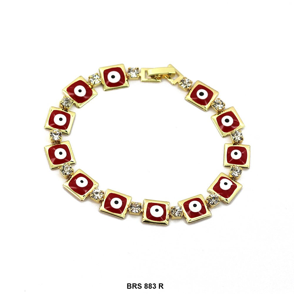 Pulsera Cuadrada Con Zirconia Ojo Malvado BRS 883 R