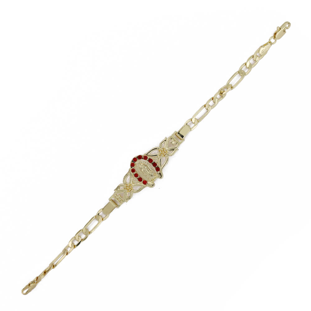 Horse Shoe Guadalupe Figaro Bracelet Red BRS 888 R