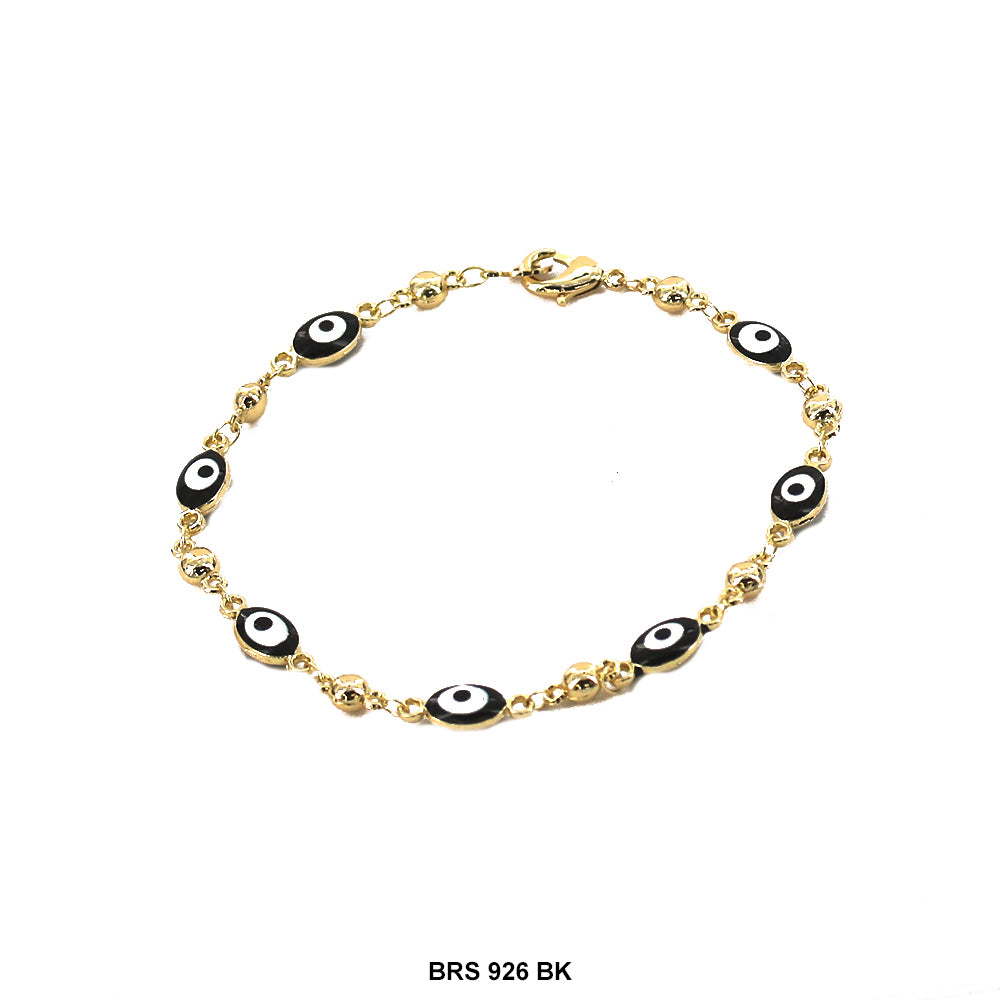 Oval Evil Eye Bracelet BRS 926 BK