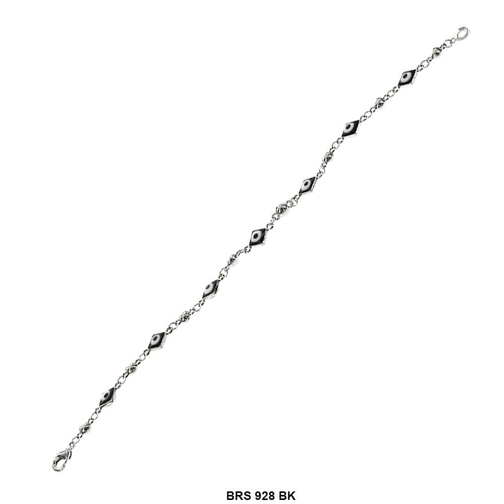 Square Diamond Evil Eye Bracelet BRS 928 BK S