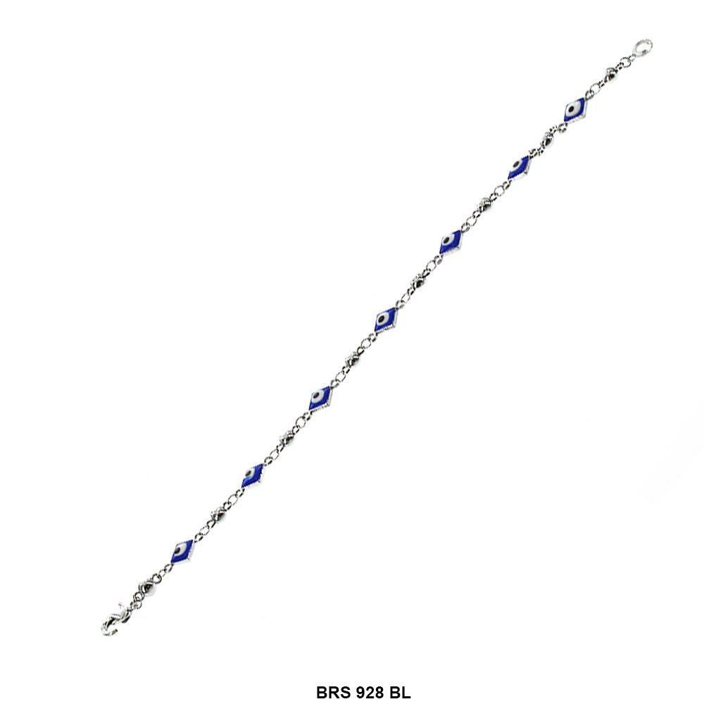 Square Diamond Evil Eye Bracelet BRS 928 BL S