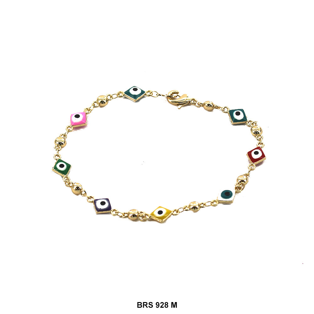 Pulsera Esquinas Cuadradas Mal de Ojo BRS 928 M