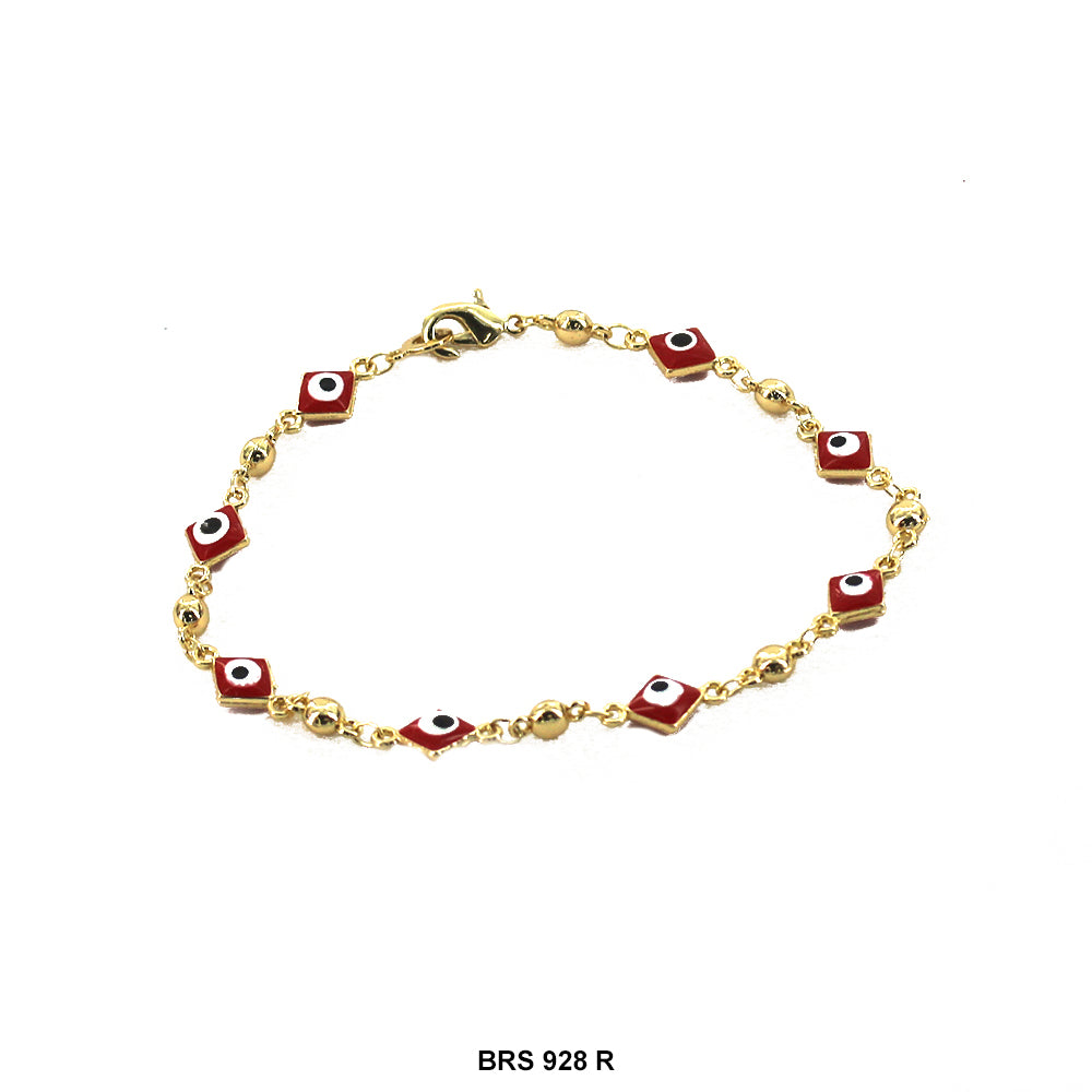 Pulsera Esquinas Cuadradas Mal de Ojo BRS 928 R