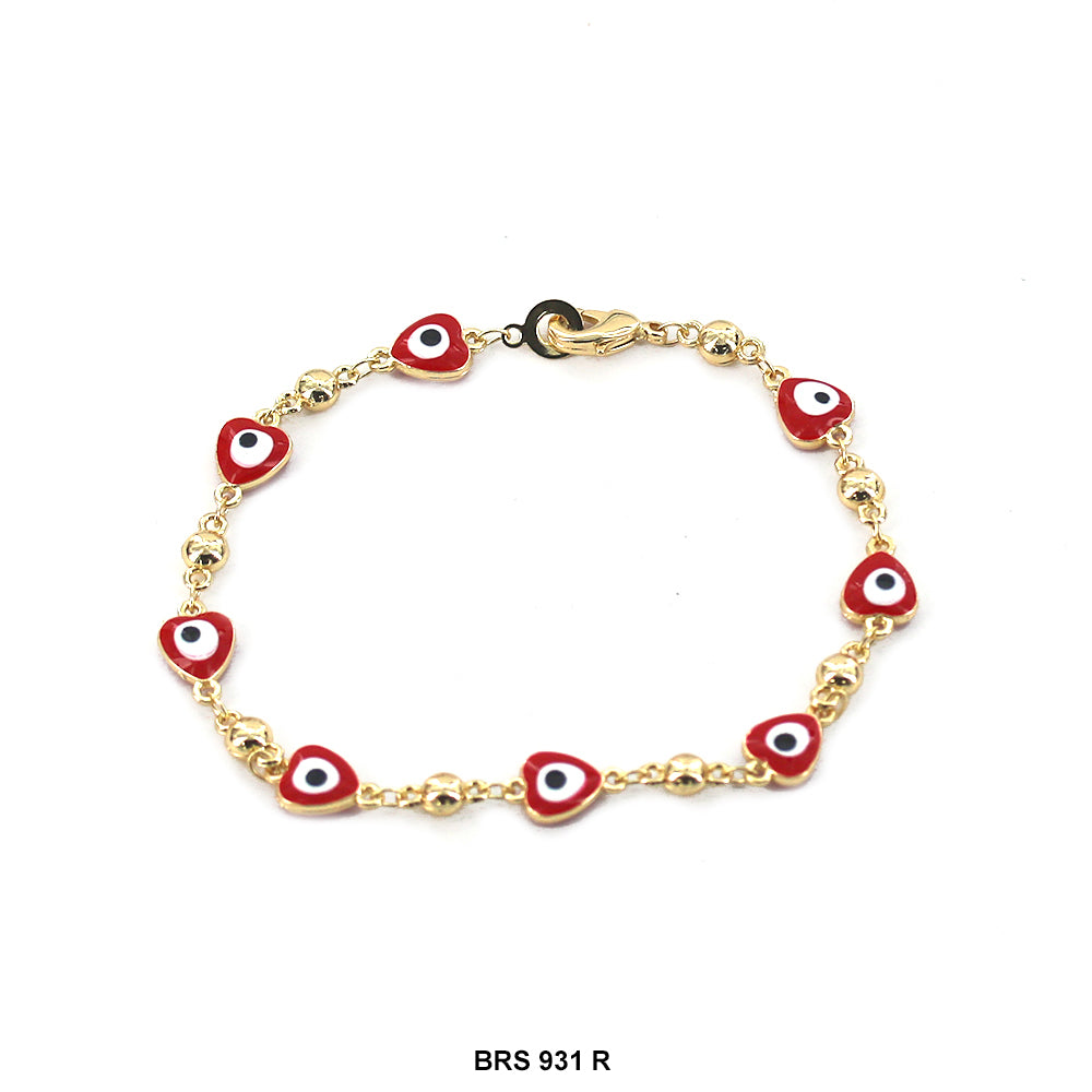 Pulsera Corazones Mal de Ojo BRS 931 R