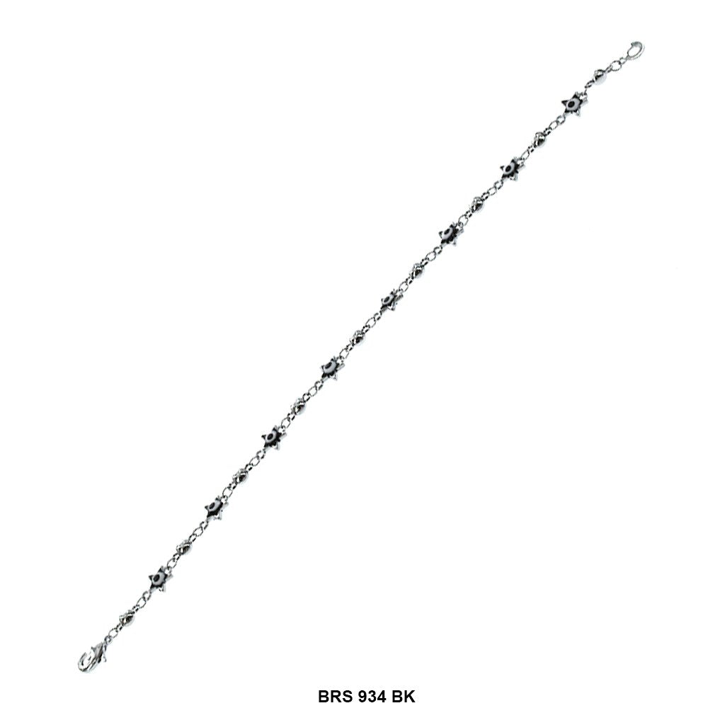 Star Evil Eye Bracelet BRS 934 BK S