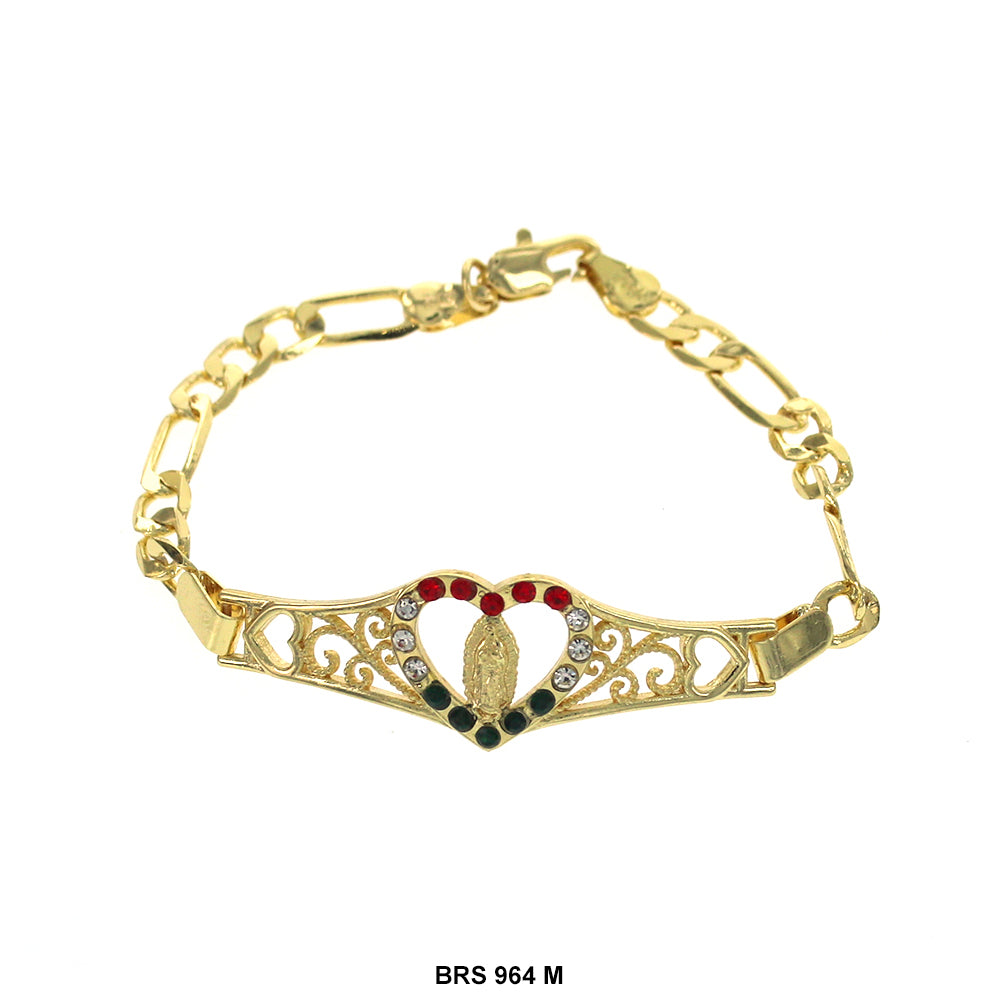 Guadalupe Heart Figaro Bracelet BRS 964 M