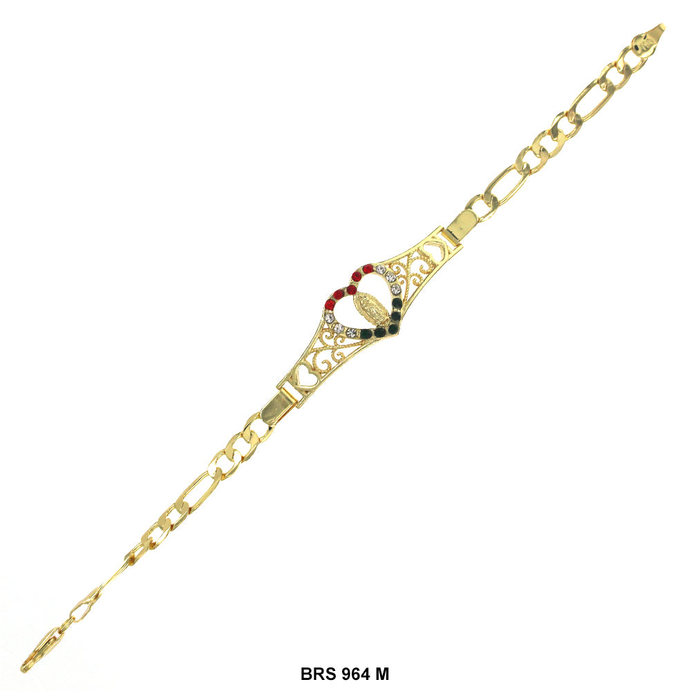 Guadalupe Heart Figaro Bracelet BRS 964 M