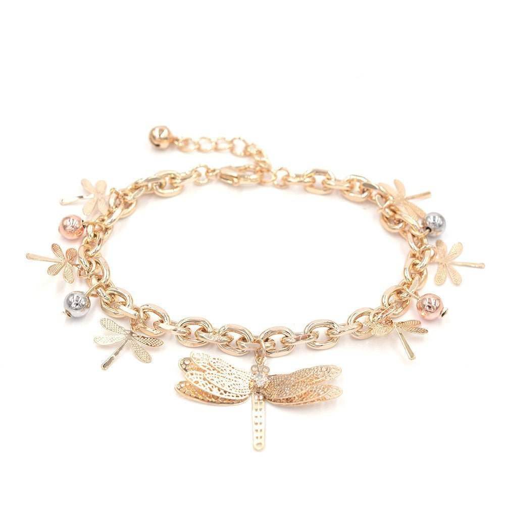 Pulsera Chunky Libélula Y Charms BRS 971