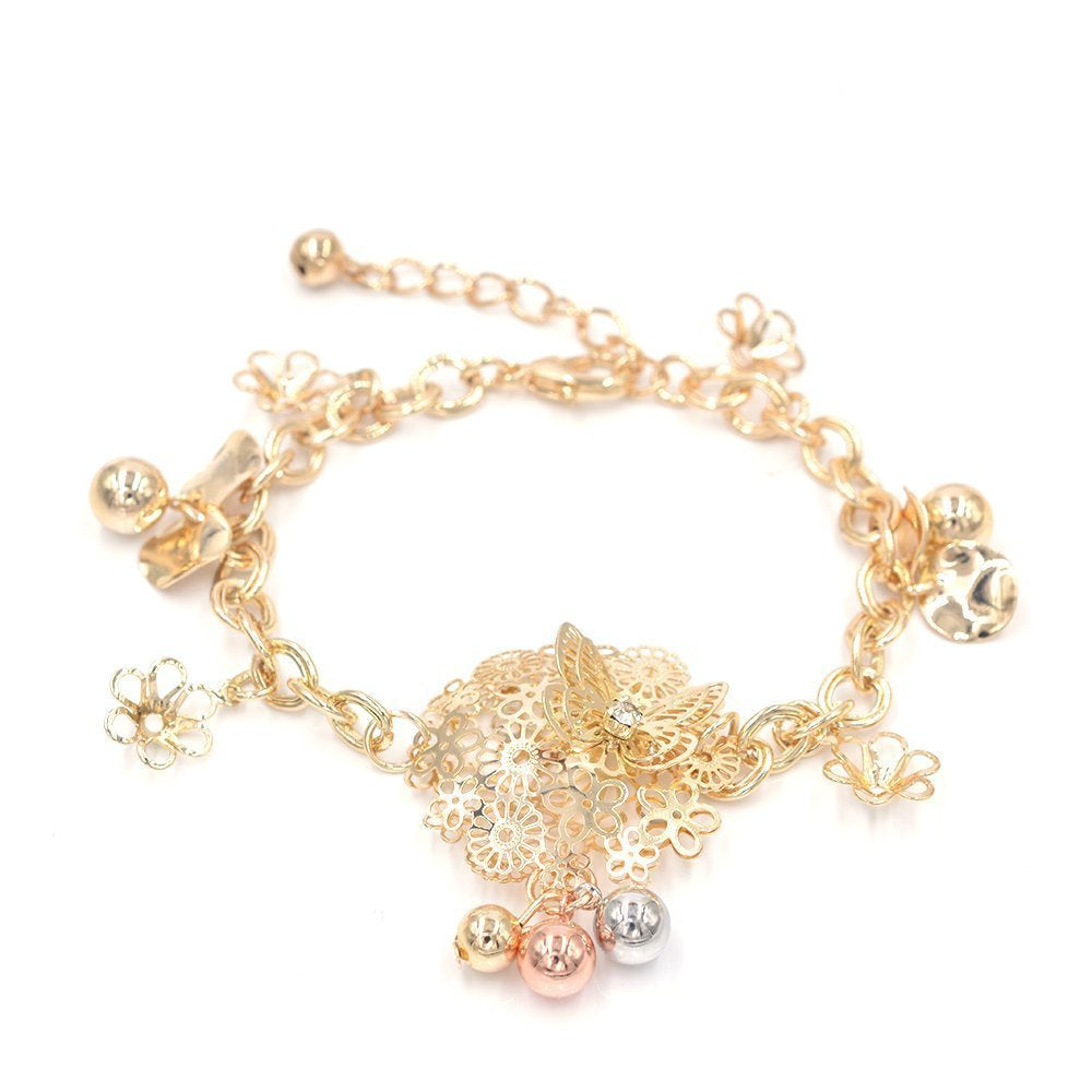 Butterfly And Charms Chunky Bracelet BRS 982